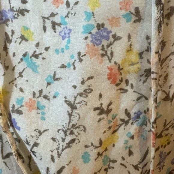 Lauren Ralph Lauren Butter Yellow with Small Floral Print Tiered Midi Sundress - Picture 6 of 16